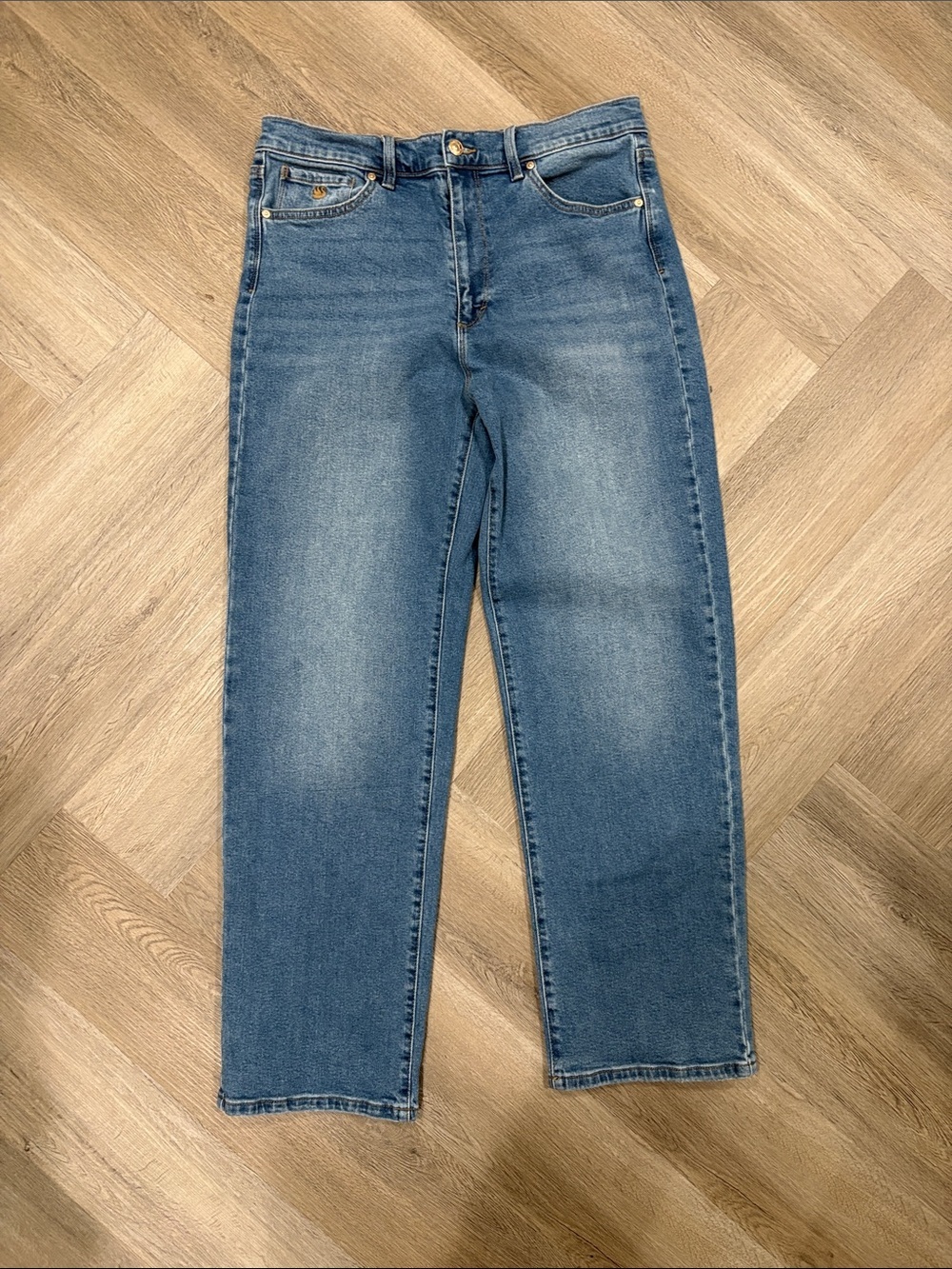 Gloria Vanderbilt Straight Jeans Medium Blue Size 10